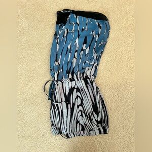 Blue and Black Patterned Top